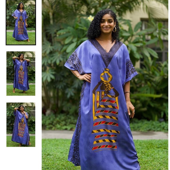 🌷NWT WINLAR WATER PRINCESS COVERUP/ CAFTAN - Picture 2 of 14